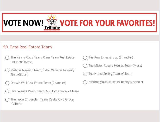 BEST OF THE VALLEY: CATEGORY 50 - 🌟  AMY JONES GROUP 🌟 